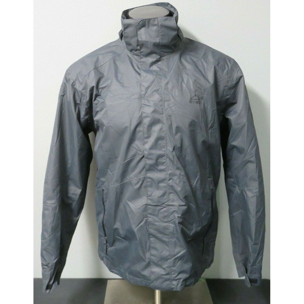 Mens McKinley Aquamax Gray Lightweight Windbreaker Jacket Full Zip Size XL